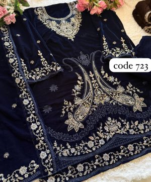 ZIAAZ DESIGNS 723 VELVET PAKISTANI SUITS IN INDIA