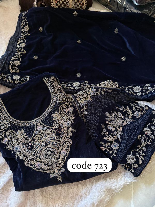 ZIAAZ DESIGNS 723 VELVET PAKISTANI SUITS IN INDIA