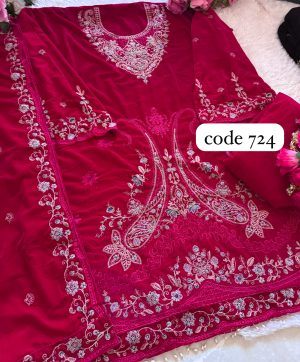 ZIAAZ DESIGNS 724 VELVET PAKISTANI SUITS IN INDIA