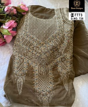 ZIAAZ DESIGNS 726 VELVET PAKISTANI SUITS IN INDIA