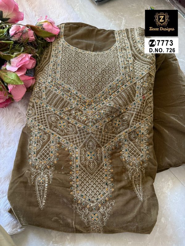 ZIAAZ DESIGNS 726 VELVET PAKISTANI SUITS IN INDIA