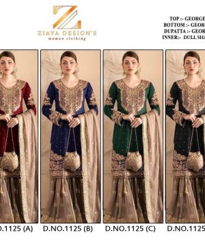 ZIAYA DESIGNS 1125 A B C D PAKISTANI SUITS IN INDIA