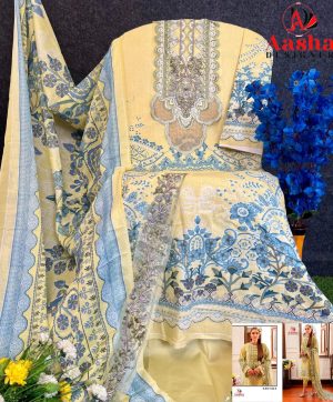 AASHA DESIGNER 1144 A PAKISTANI COTTON SUITS