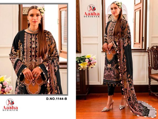 AASHA DESIGNER 1144 B PAKISTANI COTTON SUITS