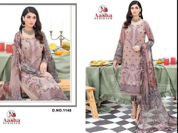 AASHA DESIGNER 1145 COTTON SALWAR SUITS