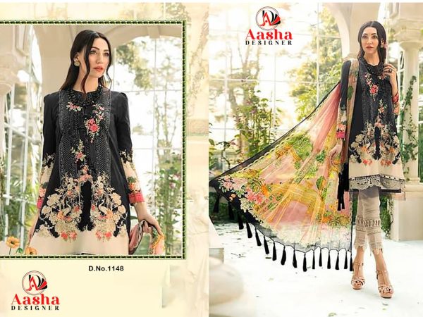 AASHA DESIGNER 1148 PAKISTANI COTTON SUITS