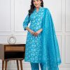 AKSHAR DESIGNER LIGHT BLUE PIYAA COTTON KURTI