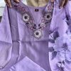 AKSHAR DESIGNER PURPLE KHATLI HAND WORK KURTI