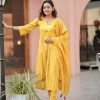 AKSHAR DESIGNER YELLOW KANCH MIRROR KURTI