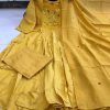 AKSHAR DESIGNER YELLOW KANCH MIRROR KURTI