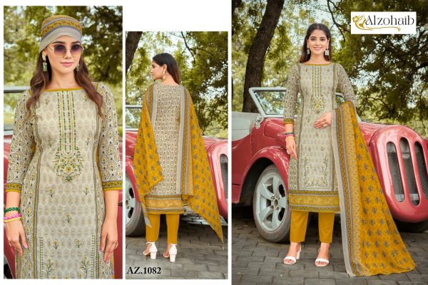 ALZOHAIB AZ 1082 COTTON SALWAR SUITS WHOLESALE