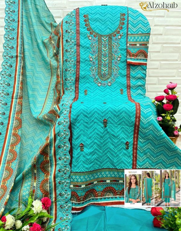 ALZOHAIB AZ 1111 PAKISTANI COTTON SUITS