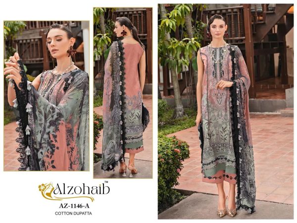 ALZOHAIB AZ 1146 A PAKISTANI COTTON SUITS