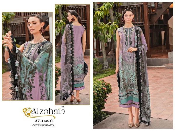 ALZOHAIB AZ 1146 C PAKISTANI COTTON SUITS