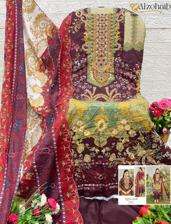 ALZOHAIB AZ 1155 COTTON PAKISTANI SUITS