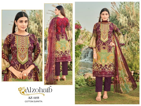 ALZOHAIB AZ 1155 COTTON PAKISTANI SUITS