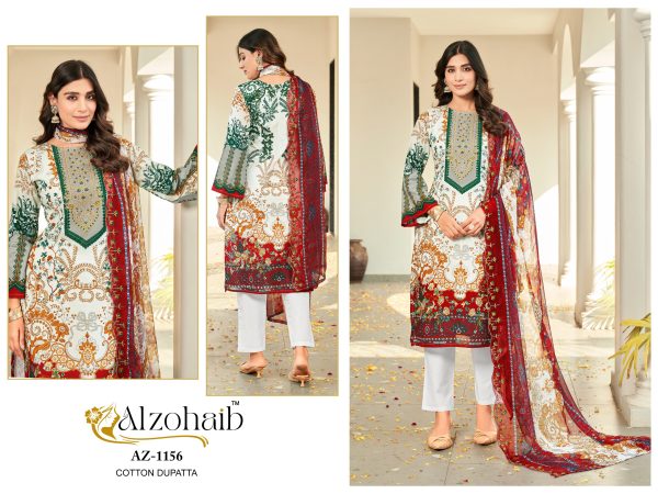 ALZOHAIB AZ 1156 COTTON PAKISTANI SUITS