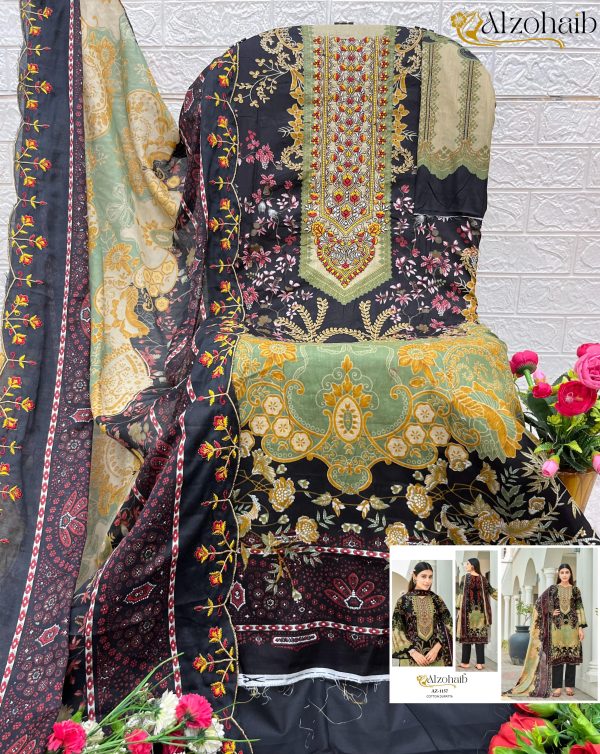 ALZOHAIB AZ 1157 COTTON PAKISTANI SUITS