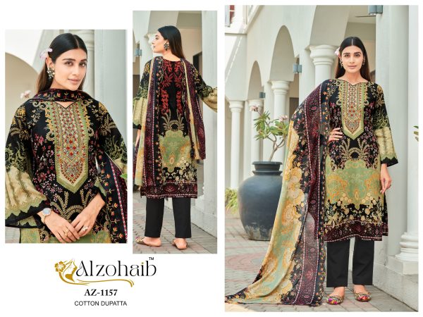 ALZOHAIB AZ 1157 COTTON PAKISTANI SUITS