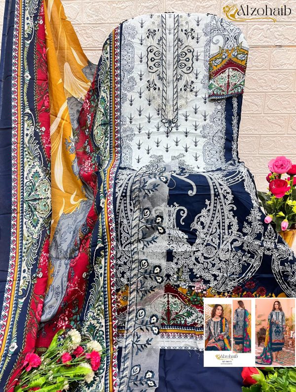 ALZOHAIB AZ 1163 A PAKISTANI COTTON SUITS