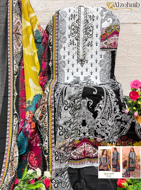 ALZOHAIB AZ 1163 B PAKISTANI COTTON SUITS