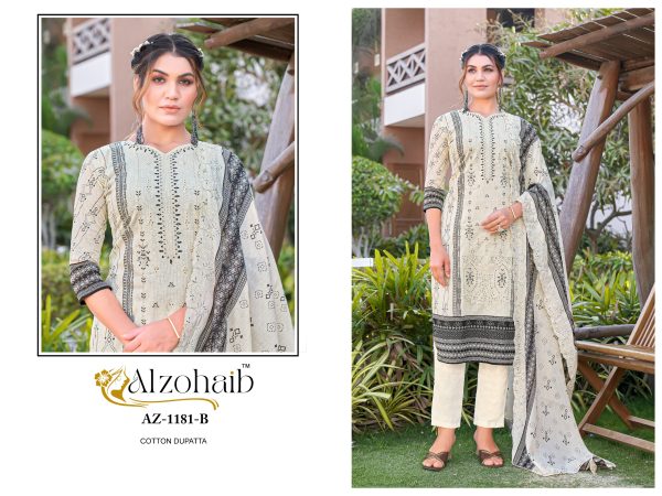 ALZOHAIB AZ 1181 B PAKISTANI COTTON SUITS