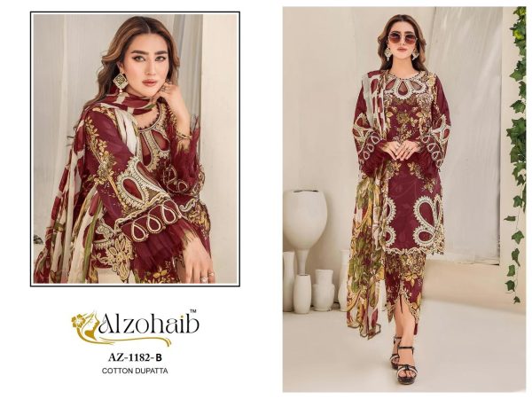 ALZOHAIB AZ 1182 B PAKISTANI COTTON SUITS