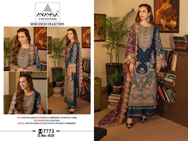 ANAMSA 635 PAKISTANI SALWAR SUITS ONLINE