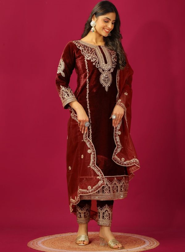 ZEEL FASHION ZF 5003 B DESIGNER VELVET SUITS