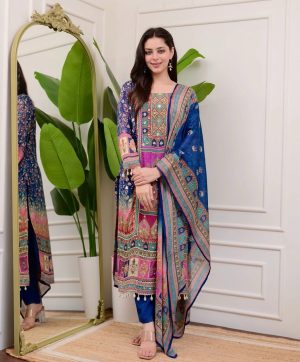 BE 316 DESIGNER CHINON SALWAR SUITS