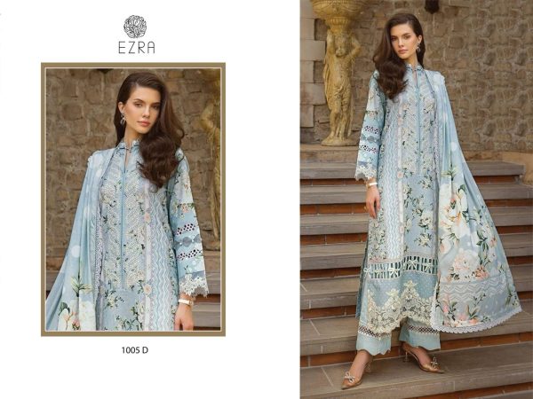 EZRA 1005 D PAKISTANI COTTON SALWAR SUITS