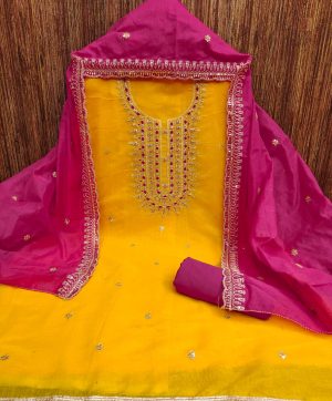 F 13 STUDIO CHANDERI CODDING WORK SUITS MATERIALS