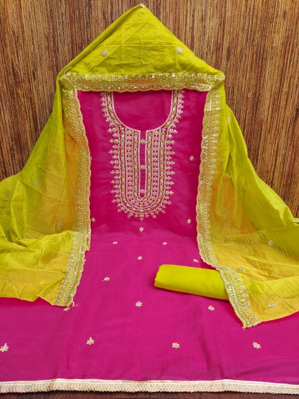 F 13 STUDIO CHANDERI CODDING WORK SUITS MATERIALS