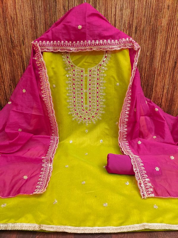 F 13 STUDIO CHANDERI CODDING WORK SUITS MATERIALS