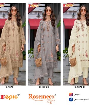 FEPIC C 1376 ROSEMEEN SALWAR SUITS WHOLESALE