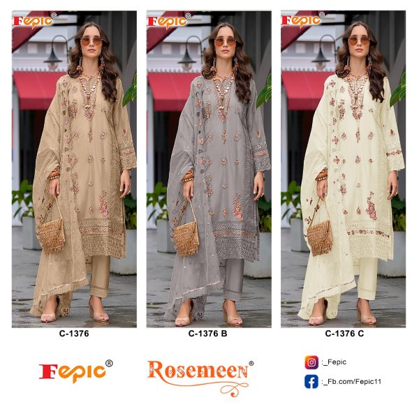 FEPIC C 1376 ROSEMEEN SALWAR SUITS WHOLESALE