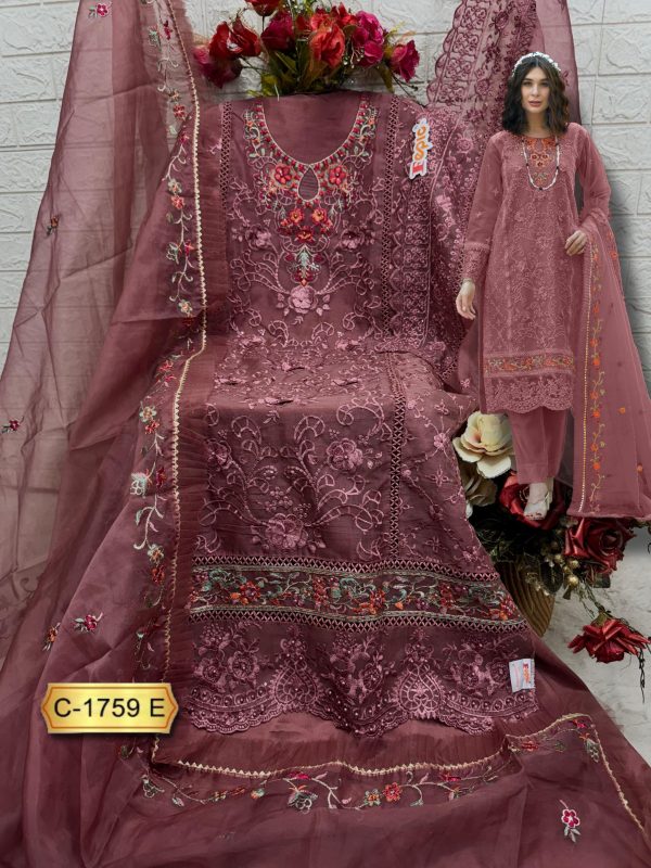 FEPIC C 1759 E F G ROSEMEEN PAKISTANI SUITS