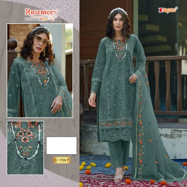 FEPIC C 1759 E F G ROSEMEEN PAKISTANI SUITS