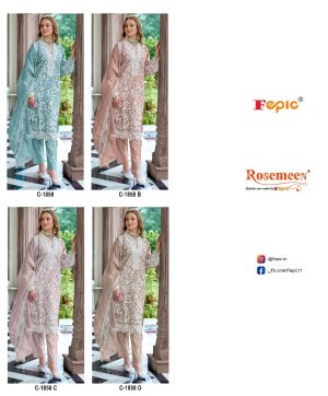 FEPIC C 1858 ROSEMEEN PAKISTANI SUITS WHOLESALE