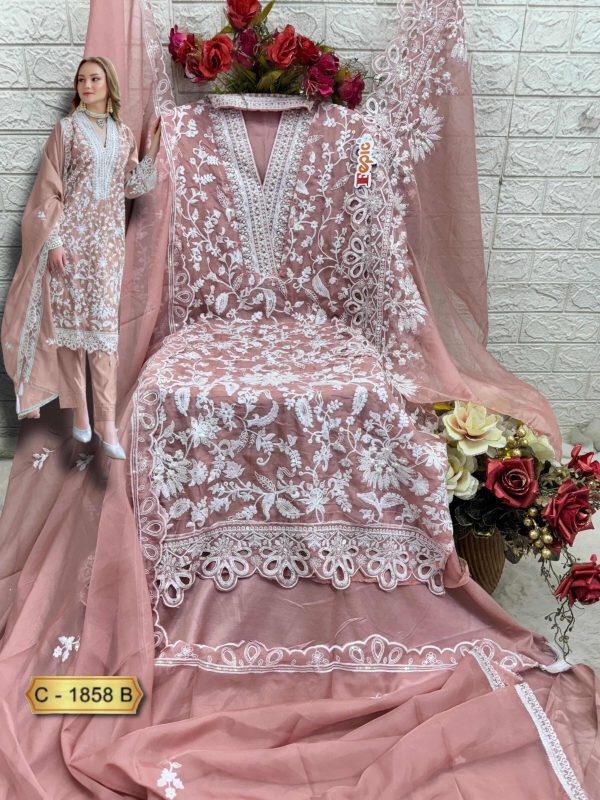 FEPIC C 1858 ROSEMEEN PAKISTANI SUITS WHOLESALE