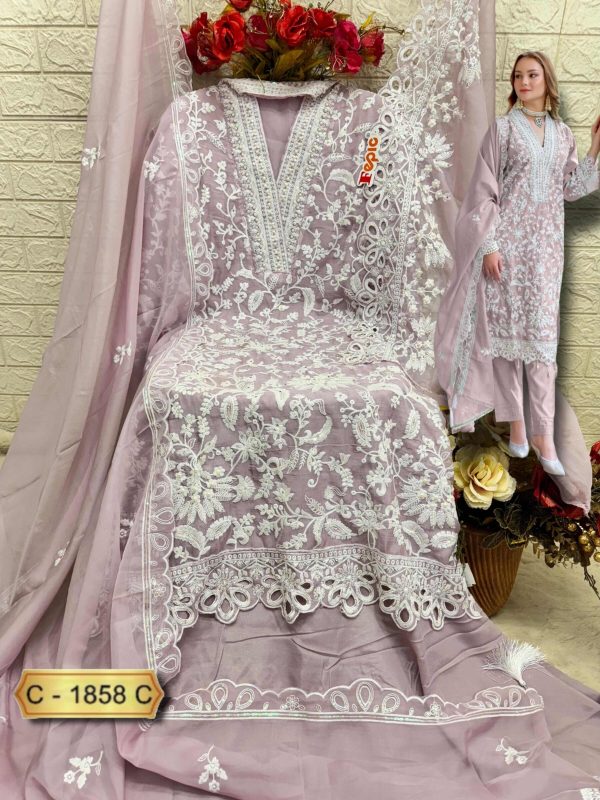 FEPIC C 1858 ROSEMEEN PAKISTANI SUITS WHOLESALE