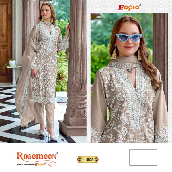 FEPIC C 1858 ROSEMEEN PAKISTANI SUITS WHOLESALE