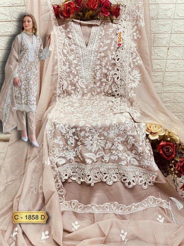 FEPIC C 1858 ROSEMEEN PAKISTANI SUITS WHOLESALE