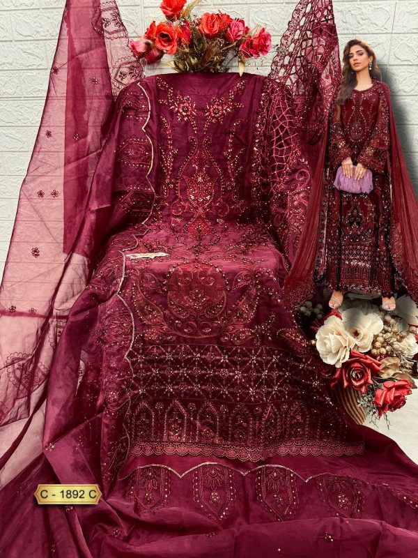 FEPIC C 1892 C ROSEMEEN PAKISTANI SUITS IN INDIA