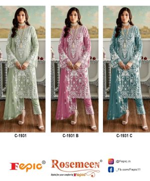 FEPIC C 1931 ROSEMEEN PAKISTANI SUITS IN INDIA