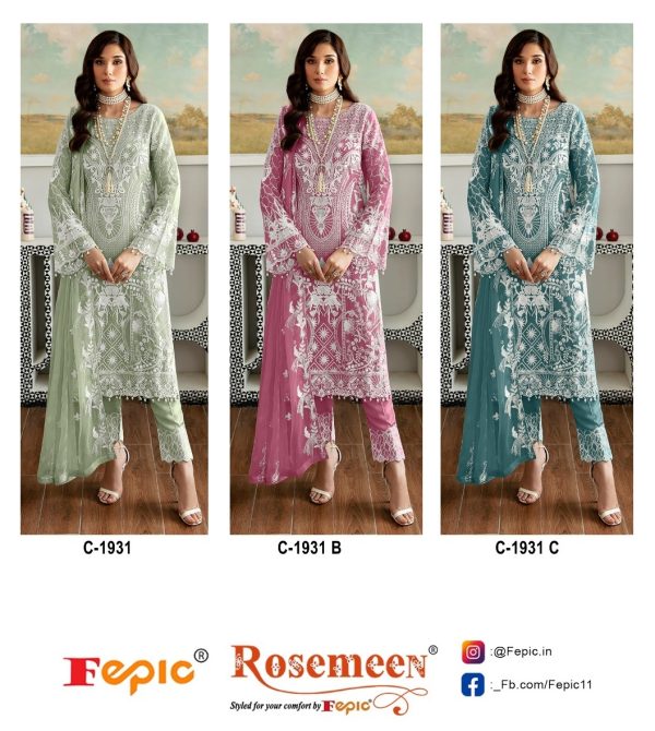 FEPIC C 1931 ROSEMEEN PAKISTANI SUITS IN INDIA