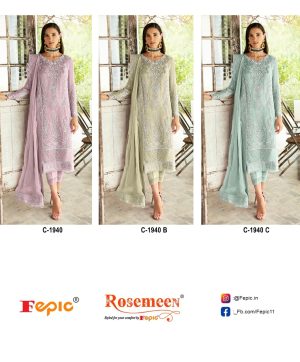 FEPIC C 1940 ROSEMEEN PAKISTANI SUITS IN INDIA