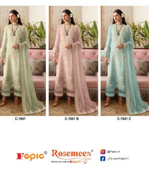 FEPIC C 1941 ROSEMEEN PAKISTANI SALWAR SUITS