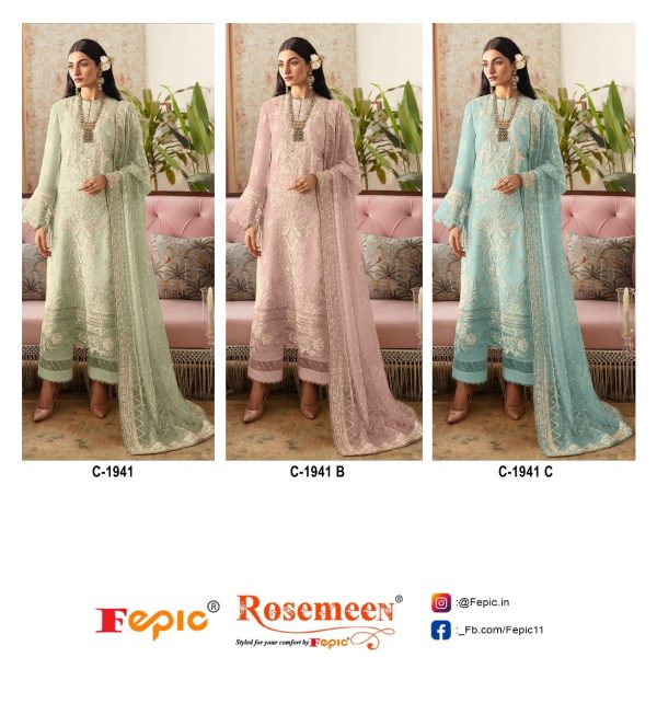 FEPIC C 1941 ROSEMEEN PAKISTANI SALWAR SUITS