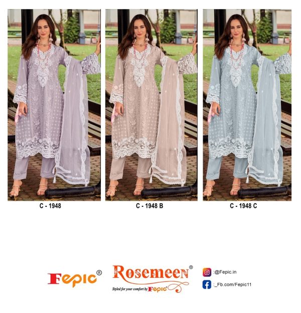 FEPIC C 1948 ROSEMEEN PAKISTANI SUITS